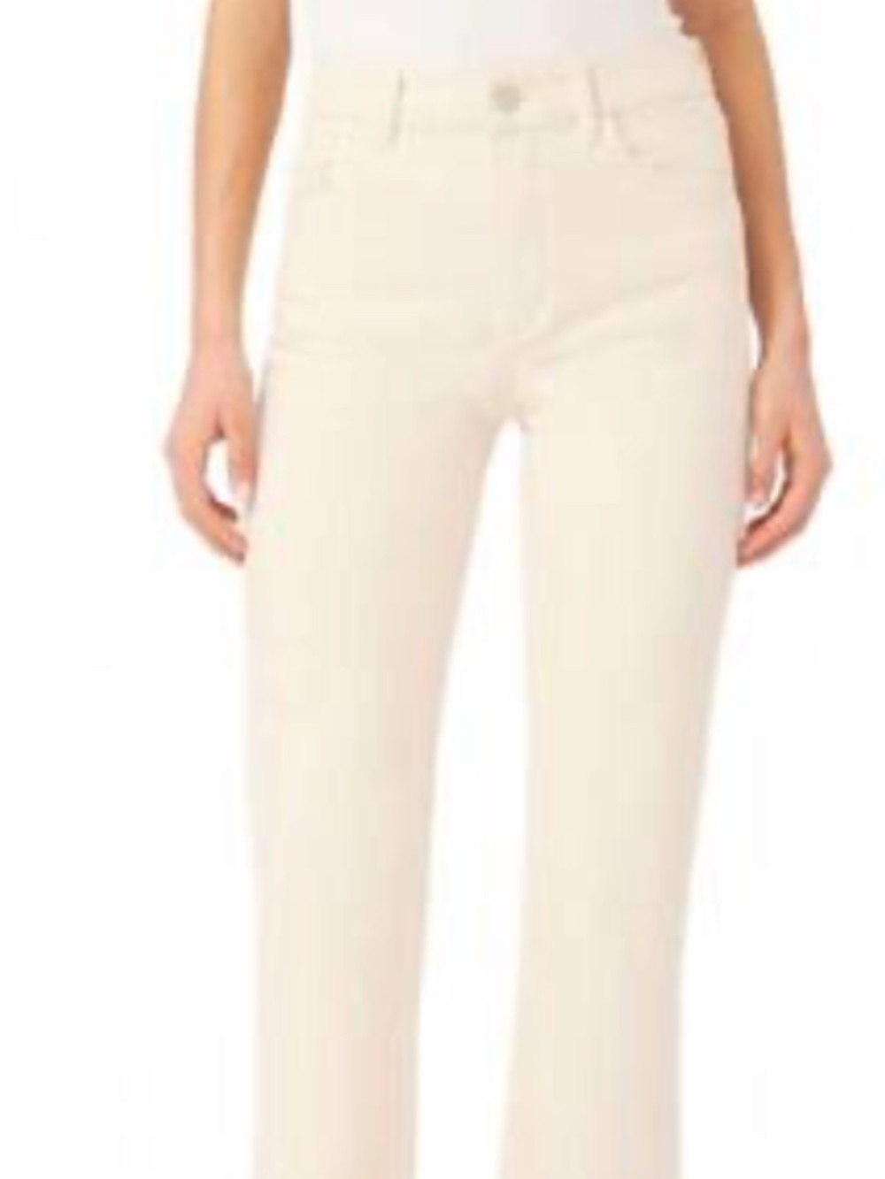 IndigoRein Juniors' High-Rise Seamed Straight-Leg Jeans Natural Size W26-L27 NWT